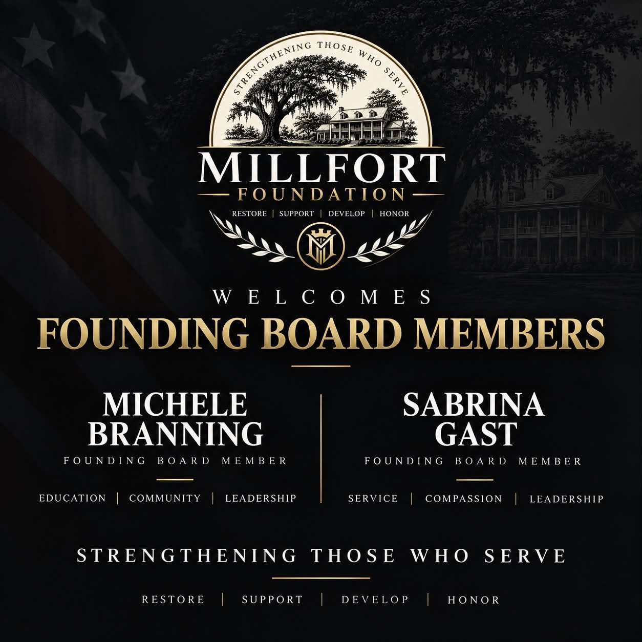 Michele Branning and Sabrina Gast, Millfort Foundation founding board members