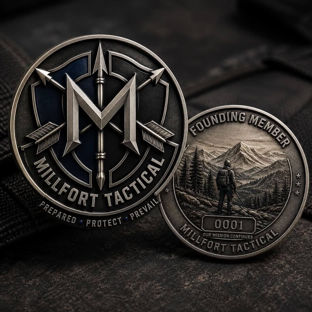 Millfort Tactical Founding 1,000 challenge coin