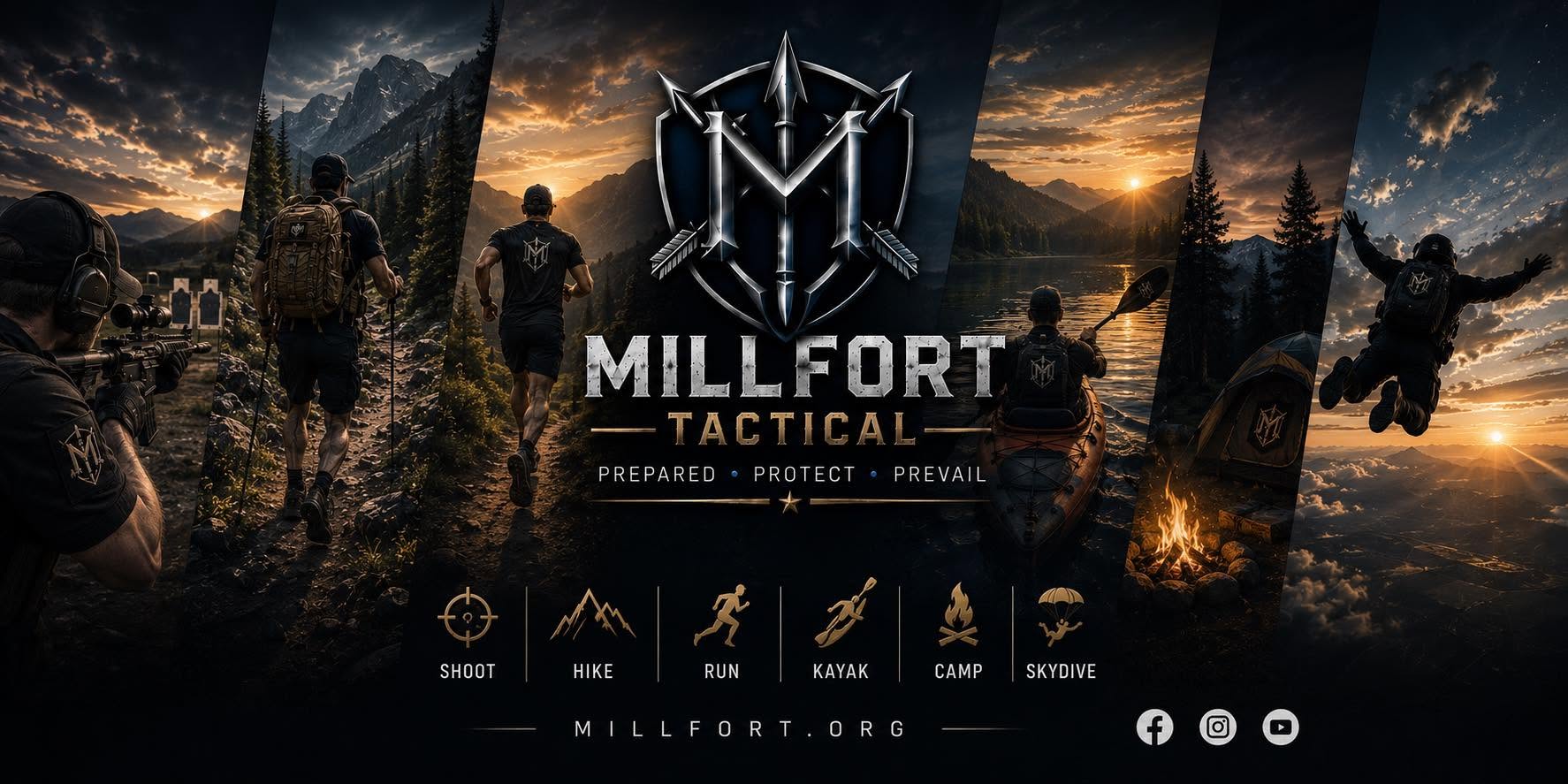 Millfort Tactical — Shoot, Hike, Run, Kayak, Camp, Skydive